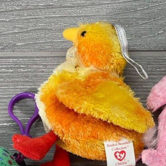 Ty Beanie Baby Keychain Clip Lot of SEVEN Beanie Boos Bellies & Basket Beanies - Picture 2 of 9